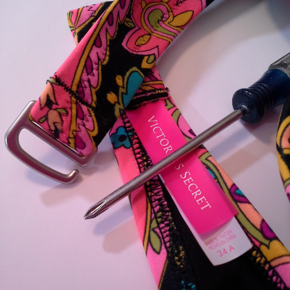 Victoria's Secret bikini top 34A Black multi Wire - Picture 7 of 7